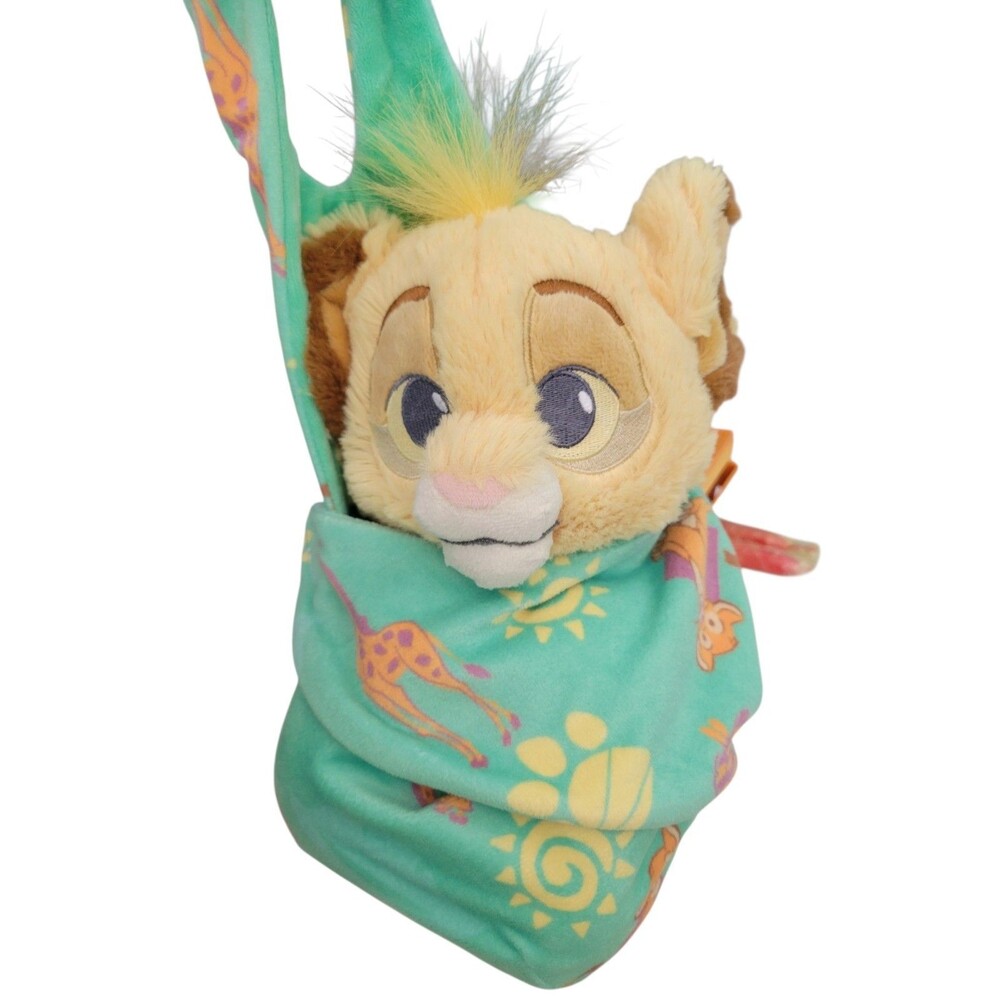 Disney Parks Store Baby Simba Plush Long Tag Stuffed Animal 10" Soft Swaddle